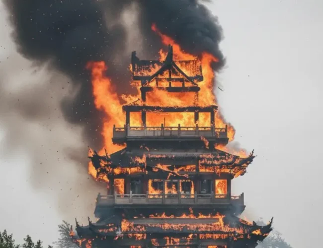 Incendio destruye el histórico pabellón Wenchang en China: patrimonio cultural reducido a cenizas