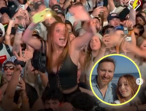 David Guetta vio entre el público a su hija y su reacción no tiene precio