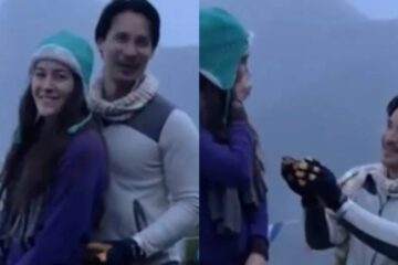 ¡Una propuesta explosiva! Volcán en erupción sorprende a una pareja en pleno compromiso matrimonial.