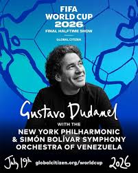 El director venezolano Gustavo Dudamel protagonizó uno de los momentos más destacados de la gala de la Copa del Mundo en el Estadio MetLife, al dirigir una imponente presentación que fusionó a la Orquesta Sinfónica Simón Bolívar con la Filarmónica de Nueva York.